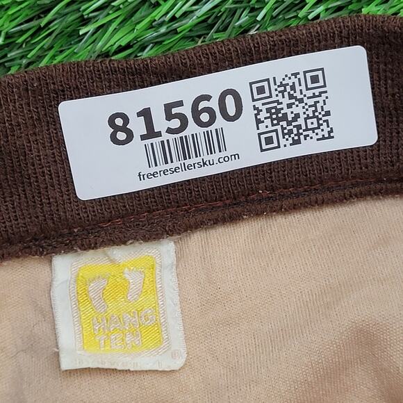 Vintage 80s Hang-Ten Sweatshirt Womens 2XL 25x25 Beige Boxy - Picture 7 of 13